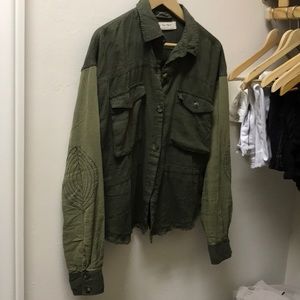 Free people Fringe utility shirt